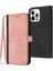 Iphone 13 Pro Max Telefon Kılıfı Akıllı 6.7 Inç Tam Koruma Pu Deri Stand Çift Manyetik Toka Telefon Kapak Kabuğu Strap-Pink ile (Yurt Dışından) 1