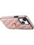 Iphone 13 Mini Telefon Kılıfı Için 5.4 Inç Çizgi Anti-Çizelge Telefon Kapağı Dikiş Rhombus Pu Deri+Tpu Tutucu ile Tpu Kickstand-Rose Altın (Yurt Dışından) 2