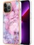 Iphone 13 Pro Max Telefon Kılıfı 6.7 Inç Mermer Desen Elektrapılaşma Çerçevesi Tasarım Kılıfı 2.0mm Tpu Kırpma Dirençli Imd Telefon Kapak-Rose (Yurt Dışından) 2