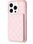 Iphone 13 Pro Max Telefon Kılıfı Deri Kaplamalı Tpu Kapak 6.7 Inç Kart Yuvaları Kickstand Telefon Anti-Çizgi Vaka-Pembe (Yurt Dışından) 1