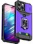 Iphone 13 Pro Telefon Kılıfı 6.1 Inç Sabit Pc+Tpu Kickstand Slayt Kamera Kapak Kartı Tutucu Telefon Kabuğu Strap-Purple ile (Yurt Dışından) 2