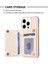 Iphone 13 Pro Telefon Kılıfı Kickstand Wave Dikiş Doku Kart Tutucu Tpu+Pu Deri-Bej (Yurt Dışından) 4
