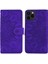 Iphone 13 Pro Telefon Kılıfı Için Çiçek Çok Yolda Koruma Telefon Kabuğu Cüzdan Standı Tasarım Deri Kılıf 6.1 Inç-Mor (Yurt Dışından) 1