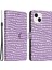 Iphone 13 Mini Telefon Kılıfı Için 5.4 Inç Manyetik Tokalı Timsah Doku Pu Deri Stand El Strap-Purple ile Telefon Cüzdan Kılıfı (Yurt Dışından) 1