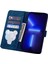 Iphone 13 Pro Telefon Kılıfı 6.1 Inç Şok Geçirmez Flip Kılıf Cüzdan Kiraz Çiçeği Kedi Strap Kart Tutucu Mavi ile Baskılı Pu Deri Stand Kapağı (Yurt Dışından) 2