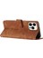 Iphone 13 Pro Telefon Kılıfı Için 6.1 Inç Pu Deri Deri Touch Hatları Baskılı Cüzdan Stand Flip Cover-Brown (Yurt Dışından) 4