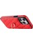 Iphone 13 Pro Max Telefon Kılıfı Pu Deri+Tpu Telefon Kılıfı Dikiş Rhombus Ring Tutucu Kickstand Telefon Kapak-Kırmızı (Yurt Dışından) 2
