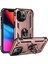 Iphone 13 Pro Telefon Kılıfı Askeri Sınıf Pc Tpu Şok Geçirmez Hibrit Kapak 6.1 Inç Rotary Ring Araba Montajı Kickstand-Rose Altın (Yurt Dışından) 1