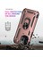 Iphone 13 Pro Telefon Kılıfı Askeri Sınıf Pc Tpu Şok Geçirmez Hibrit Kapak 6.1 Inç Rotary Ring Araba Montajı Kickstand-Rose Altın (Yurt Dışından) 4