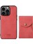Iphone 13 Pro Telefon Kılıfı Çıkarılabilir 2 Arada Tasarım Kapağı Manyetik Dikey Açık Kart Deri Kaplamalı Pc+Tpu Koruyucu Kılıf 6.1 Inç-Kırmızı (Yurt Dışından) 2