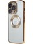 Iphone 13 Pro Telefon Kılıfı 6.1 Inç CD Doku Yüzük Logo Deliği Tasarımı Temiz Tpu Elektraplama Kenarları Dahili Pc Lens Film Gold ile Koruyucu Kapak (Yurt Dışından) 2