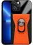 Iphone 13 Pro Telefon Kılıfı 6.1 Inç Halka Tutucu Kickstand Bi-Renk Litchi Doku Pu Deri+Sert Pc+Tpu Telefon Vaka-Orange (Yurt Dışından) 1