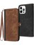 Iphone 13 Pro Telefon Kılıfı Için Akıllı 6.1 Inç Bump Durumlu Pu Deri Stand Strap-Brown ile Çift Manyetik Toka Kabuğu (Yurt Dışından) 1
