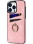 Iphone 13 Pro Telefon Kılıfı 6.1 Inç Kart Tutucu Retro Pu Deri Kaplamalı Tpu Kapak Yüzük Tutucu Kickstand Telefon Vaka-Pembe (Yurt Dışından) 3