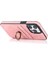 Iphone 13 Pro Telefon Kılıfı 6.1 Inç Kart Tutucu Retro Pu Deri Kaplamalı Tpu Kapak Yüzük Tutucu Kickstand Telefon Vaka-Pembe (Yurt Dışından) 4