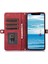 Iphone 13 Pro Max Telefon Kılıfı 6.7 Inç Çok Fonksiyonlu 9 Kart Yuvaları Stand Koruyucu Kapak Pu Deri Cüzdan Kılıfı Fermuar Cep ve Bilek Kayışı Kırmızısı (Yurt Dışından) 2