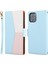 Iphone 13 Pro Telefon Kılıfı Için Çizilmeye Dayanıklı Litchi Doku Cüzdan Tasarımı Çeşitli Renk Tarzı Deri 6.1 Inç-Mavi (Yurt Dışından) 1