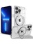 Iphone 13 Pro Max Telefon Kamuru Kickstand Case 6.7 Inç Pc+Tpu Telefon Kapağı Şok Geçirmez Telefon Kasası Magsafe-Silver ile Uyumlu (Yurt Dışından) 1