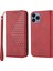 Iphone 13 Pro Telefon Kılıfı Için Baskılı Rhombus Desen Telefon Stand Kapağı 6.1 Inç Buzağı Doku Pu Deri Kılıf Strap-Red ile Manyetik Cüzdan (Yurt Dışından) 1