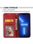 Iphone 13 Pro Telefon Kılıfı Için Baskılı Rhombus Desen Telefon Stand Kapağı 6.1 Inç Buzağı Doku Pu Deri Kılıf Strap-Red ile Manyetik Cüzdan (Yurt Dışından) 3