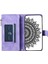 Iphone 13 Mini Telefon Kılıfı 5.4 Inç Pu Deri Mandala Çiçek Baskılı Cüzdan Kılıfı Çoklu Kart Yuvası Manyetik Kapatma Fermuarı Cep Stand Kapağı Strap-Spurple (Yurt Dışından) 2