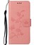 Kelebek Çiçek Deri Cüzdan Stand Telefon Kılıfı Iphone 13 Pro-Pink Için (Yurt Dışından) 3