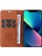 Iphone 13 Mini Telefon Kılıfı Için 5.4 Inç Shock Pu Deri Deri Cüzdan Kılıfı Stand Manyetik Kapatma Koruyucu Telefon Kapak Kahverengi (Yurt Dışından) 3