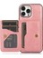 Iphone 13 Pro Telefon Kılıf Önleyici Önleyici Kart Kart Tutucular Pu Deri Kaplamalı Pc Tpu Hibrid Kabuk [dahili Manyetik Metal Sac] 6.1 Inç-Rose Gold (Yurt Dışından) 1