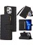 Iphone 13 Pro Max Telefon Kılıfı 6.7 Inç Pu Deri 9 Kart Yuvaları Cüzdan Telefon Kılıfı Baskılı Fermuar Cep Flip Stand Cover-Cover-Black (Yurt Dışından) 1