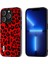 Iphone 13 Pro Max Telefon Kılıfı Arka Kapak Pu Deri Kaplamalı Tpu+Pc Leopar Doku Telefon Kılıfı Kırmızısı (Yurt Dışından) 1