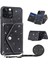 Iphone 13 Pro Telefon Kılıfı Üçgen Kart Tutucu Kılıf 6.1 Inç Anti-Fall Kickstand Pu Deri+Tpu-Black (Yurt Dışından) 1