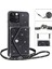 Iphone 13 Pro Telefon Kılıfı Üçgen Kart Tutucu Kılıf 6.1 Inç Anti-Fall Kickstand Pu Deri+Tpu-Black (Yurt Dışından) 4