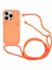 Iphone 13 Pro Max Telefon Kılıfı Sıvı Silikon Kılıf 6.7 Inç Kart Yuvası Kayış-Orange ile Koruyucu Telefon Kapağı (Yurt Dışından) 1