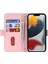 Iphone 13 Mini Telefon Kılıfı Için 5.4 Inç Anti-Fall Manyetik Kapanma Çapraz Doku Pu Deri Deri Dikkatli Kılıf Iç Mizır Makyaj Aynası ve Omuz Kayış Pembe ile Cüzdan Kapağı (Yurt Dışından) 3