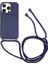 Iphone 13 Pro Max Telefon Kılıfı Sıvı Silikon Kılıf 6.7 Inç Kart Yuvası Strap-Dark Mavi ile Koruyucu Telefon Kapağı (Yurt Dışından) 1
