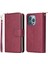 Iphone 13 Pro Telefon Kılıfı Için Damla Koruma 6.1 Inç Flip Stand Pu Deri Deri Manyetik Fermuar Cep Akıllı 9 Kart Yuvaları Strap-Red ile (Yurt Dışından) 1