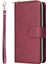 Iphone 13 Pro Telefon Kılıfı Için Damla Koruma 6.1 Inç Flip Stand Pu Deri Deri Manyetik Fermuar Cep Akıllı 9 Kart Yuvaları Strap-Red ile (Yurt Dışından) 2