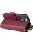 Iphone 13 Pro Telefon Kılıfı Için Damla Koruma 6.1 Inç Flip Stand Pu Deri Deri Manyetik Fermuar Cep Akıllı 9 Kart Yuvaları Strap-Red ile (Yurt Dışından) 4