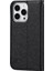 Iphone 13 Pro Telefon Kılıfı Için 6.1 Inç Anti-Çizgiye Dönüş Tam Koruma Ipek Doku Deri Deri Cüzdan Kapağı Strap-Black (Yurt Dışından) 3