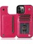 Iphone 13 Pro Telefon Kılıfı Için Üst Düzey Pu Deri ve Tpu Çift Manyetik Düğmeler Çılgın At Dokusu Kickstand Card Tutucu 6.1 Inç-Rose (Yurt Dışından) 1