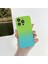 Iphone 13 Pro Max Telefon Kılıfı 6.7 Inç Şık Gradyan Koruyucu Koruyucu Koruyucu Koruyucu Film Yeşili/mavi Olan Cilt Touch Pc Anti-Drop Kapağı (Yurt Dışından) 1
