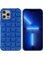Iphone 13 Pro Telefon Kılıfı Için 6.1 Inç Mobil Silikon Ka Şok Geçirmez 3D Izgara Dokulu Mavi (Yurt Dışından) 1