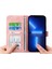 Iphone 13 Pro Max Telefon Kılıfı Için Telefon Kılıfı 6.7 Inç Pu Deri Çizgiler Baskılı Cüzdan Stand Kapak Pembe (Yurt Dışından) 1