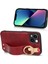 Iphone 13 Mini Telefon Kılıfı Için 5.4 Inç Bileklik Kickstand Deri Kaplama Pc+Tpu Boyun Kayışı Kırmızısı (Yurt Dışından) 4