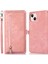 Iphone 13 Mini Telefon Kılıfı 5.4 Inç Pu Deri Cüzdan Kılıfı Çok Fonksiyonlu 9 Kart Yuvaları Stand Koruyucu Kapak Fermuarı Cep ve Bilek Kayışı Rosalı Altın (Yurt Dışından) 1