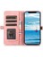 Iphone 13 Mini Telefon Kılıfı 5.4 Inç Pu Deri Cüzdan Kılıfı Çok Fonksiyonlu 9 Kart Yuvaları Stand Koruyucu Kapak Fermuarı Cep ve Bilek Kayışı Rosalı Altın (Yurt Dışından) 2