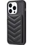 Iphone 13 Pro Max Telefon Kılıfı Pu Deri+Tpu Telefon Kılıf Tutucu Kickstand Wave Doku Dikiş Hattı Telefon Kabuk Black (Yurt Dışından) 1
