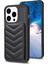 Iphone 13 Pro Max Telefon Kılıfı Pu Deri+Tpu Telefon Kılıf Tutucu Kickstand Wave Doku Dikiş Hattı Telefon Kabuk Black (Yurt Dışından) 2