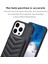 Iphone 13 Pro Max Telefon Kılıfı Pu Deri+Tpu Telefon Kılıf Tutucu Kickstand Wave Doku Dikiş Hattı Telefon Kabuk Black (Yurt Dışından) 3