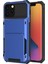 Flip Tasarım Kartı Tutucu Tpu+Pc Hibrit Kılıf Damalı Kapak Iphone 13 Pro 6.1 Inç-Mavi Için (Yurt Dışından) 1